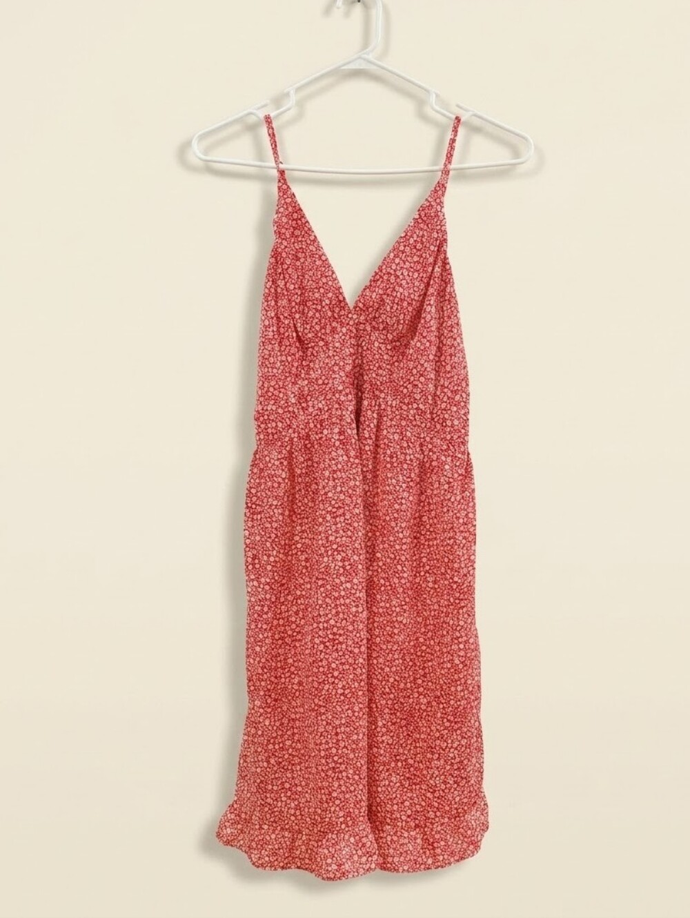 In April 1986 Floral Dress Spaghetti Strap